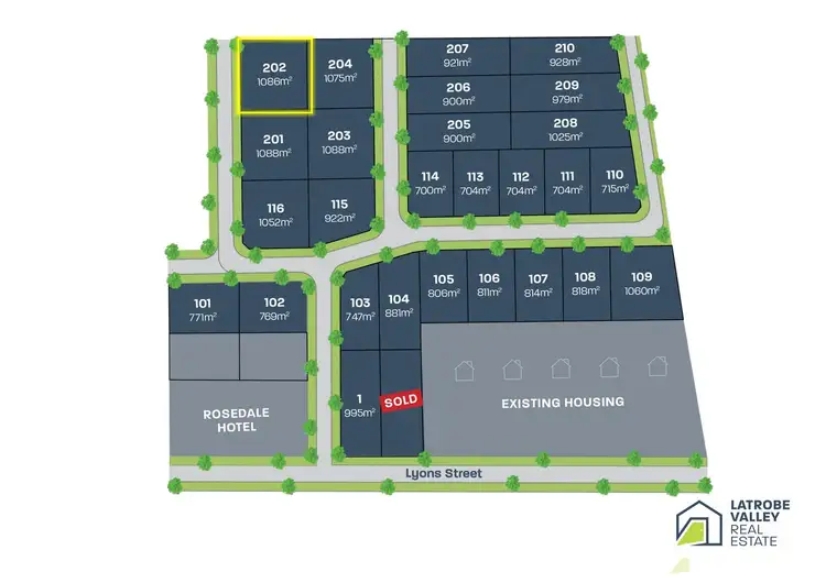 Second view of Homely land listing, LOT 202 Lyons Street, Rosedale VIC 3847