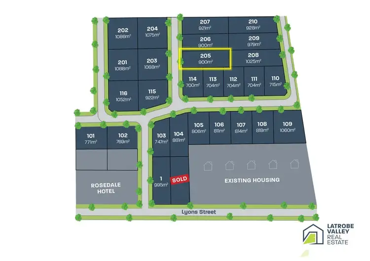 Second view of Homely land listing, LOT 205 Lyons Street, Rosedale VIC 3847