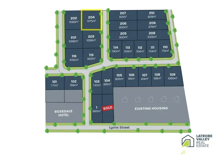 Second view of Homely land listing, LOT 204 Lyons Street, Rosedale VIC 3847