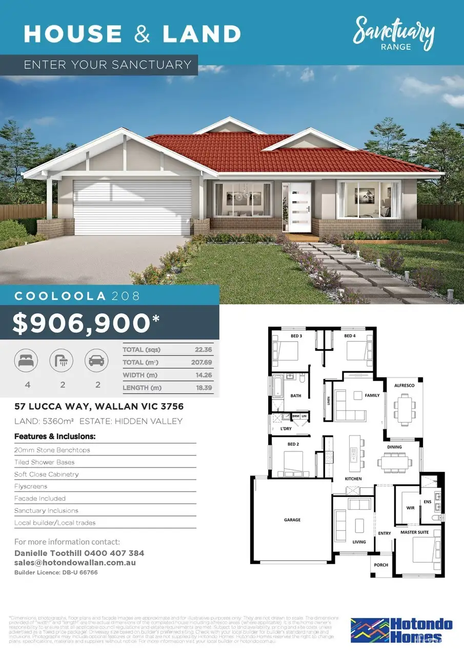 Main view of Homely land listing, 57 Lucca Way, Hidden Valley VIC 3756