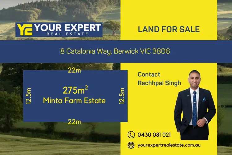 Main view of Homely land listing, 8 Catalonia Way, Berwick VIC 3806