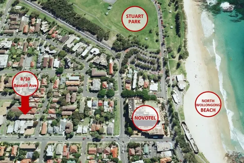 Main view of Homely unit listing, 8/10 Bessell Avenue, North Wollongong NSW 2500