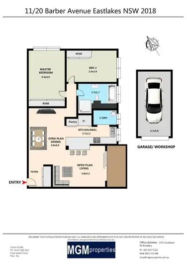 Second view of Homely apartment listing, 11/20 Barber Avenue, Eastlakes NSW 2018