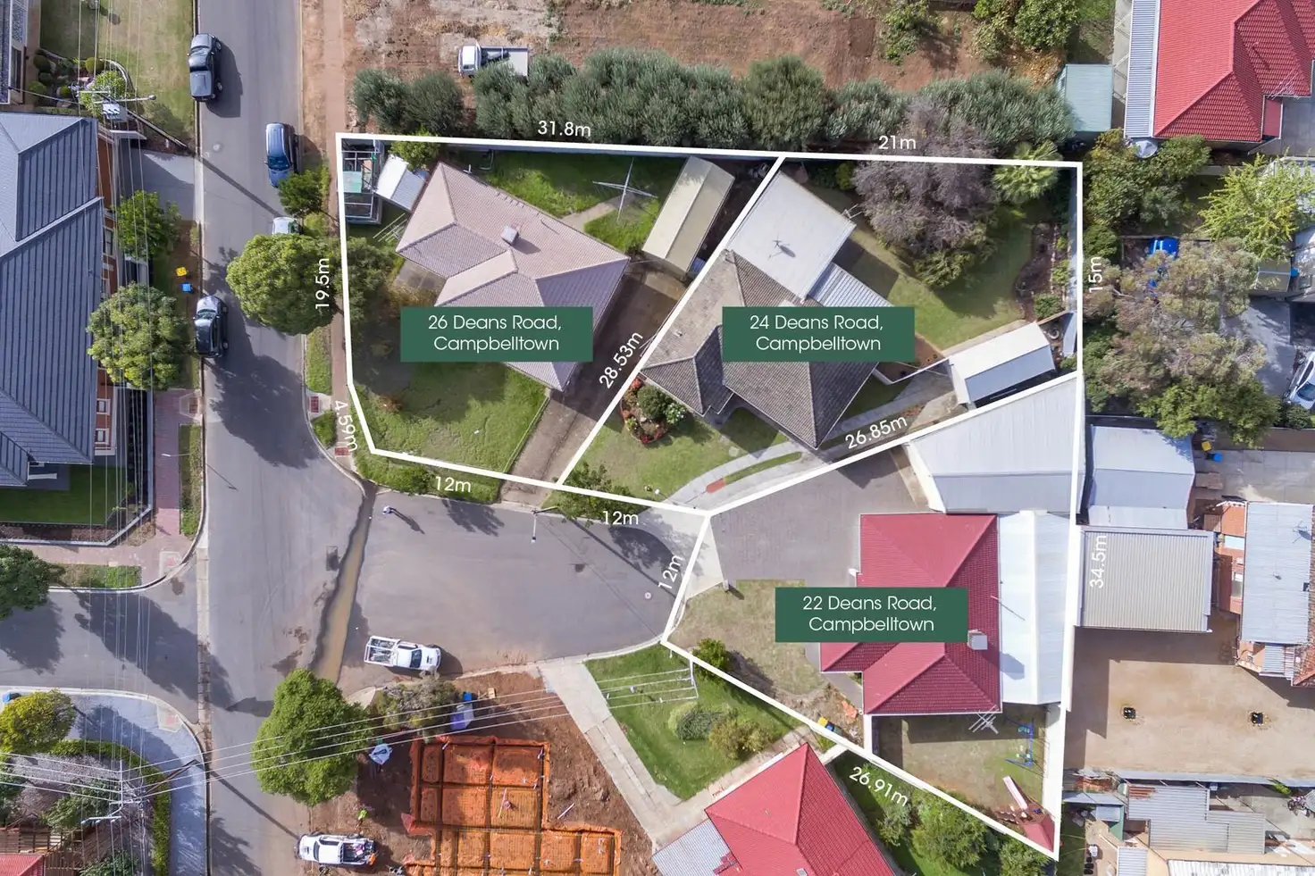 Main view of Homely house listing, 22,24,26 Deans Road, Campbelltown SA 5074