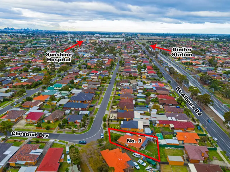Main view of Homely house listing, 3 Chestnut Drive, St Albans VIC 3021