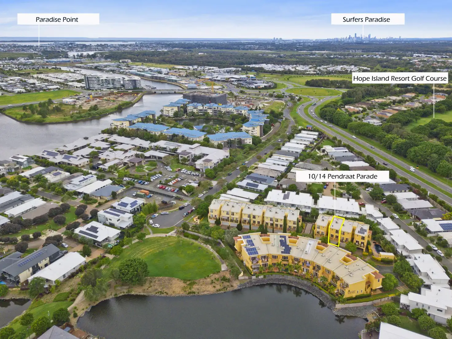 Main view of Homely townhouse listing, 10/14 Pendraat Parade, Hope Island QLD 4212