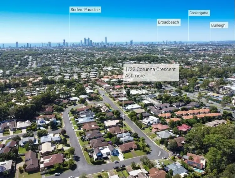 Main view of Homely semi-detached listing, 1/32 Corunna Crescent, Ashmore QLD 4214