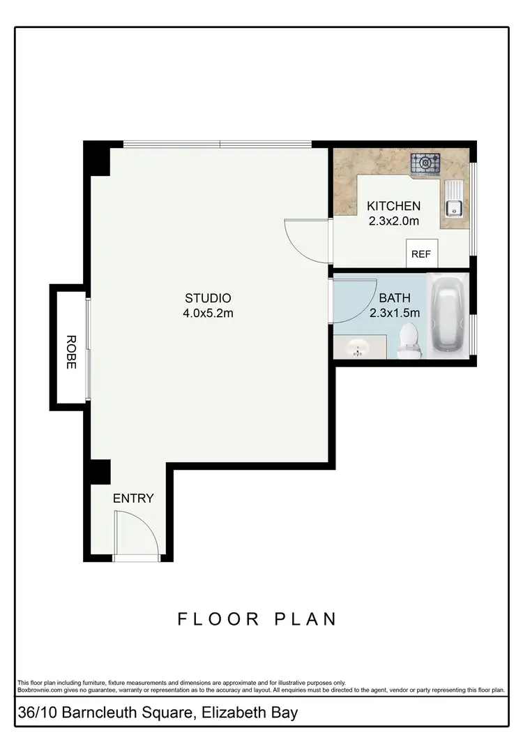 Fourth view of Homely studio listing, 36/10 Barncleuth Square, Elizabeth Bay NSW 2011
