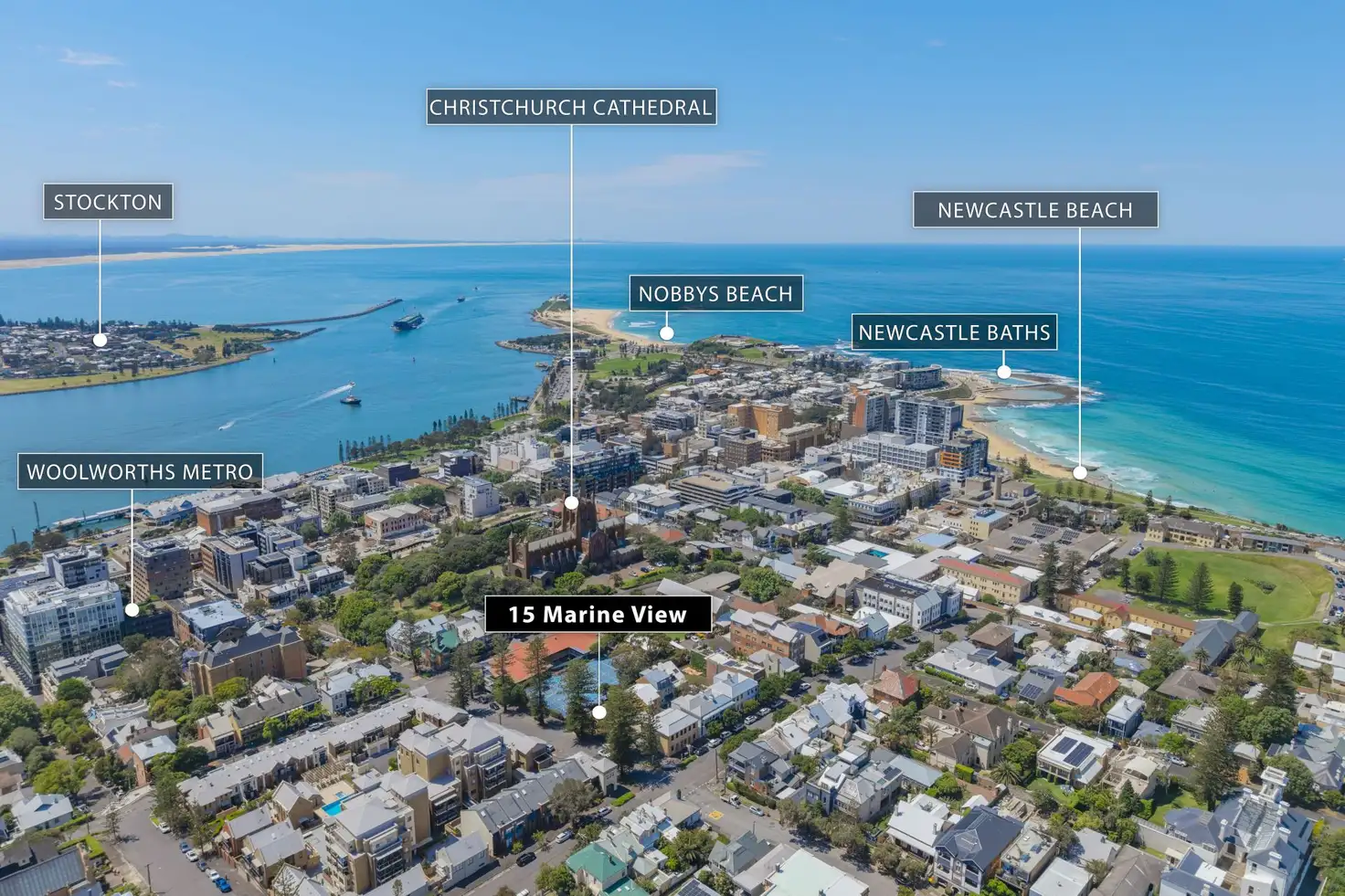 Main view of Homely house listing, 15 & 17 Marine View, The Hill NSW 2300