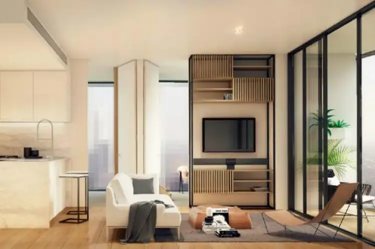 Second view of Homely apartment listing, 1701/450 Elizabeth Street, Melbourne VIC 3000