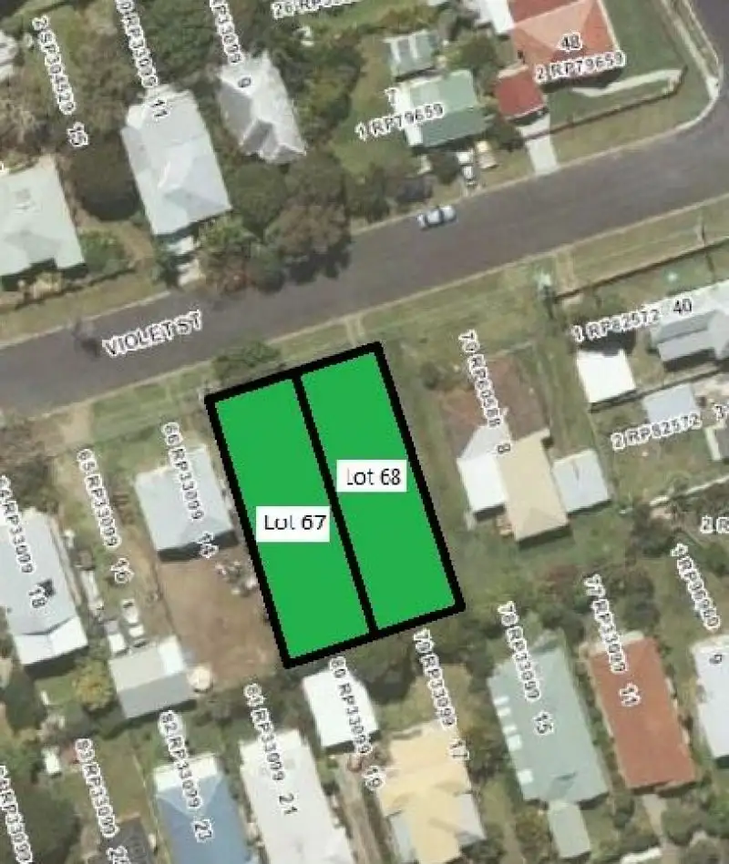 Main view of Homely land listing, 10 & 12 Violet Street, Wynnum QLD 4178