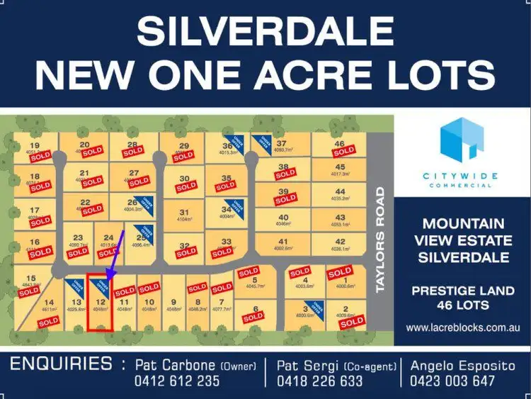 LOT 12, 180 Taylors Road, Silverdale NSW 2752