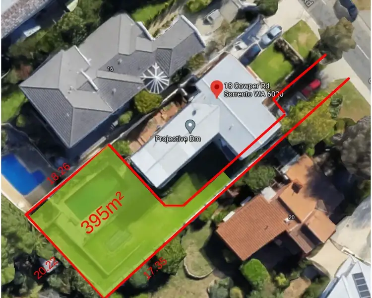 Main view of Homely land listing, 18 Cowper Road, Sorrento WA 6020