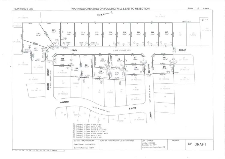 Lot 215 Lisbon Circuit, Orange NSW 2800