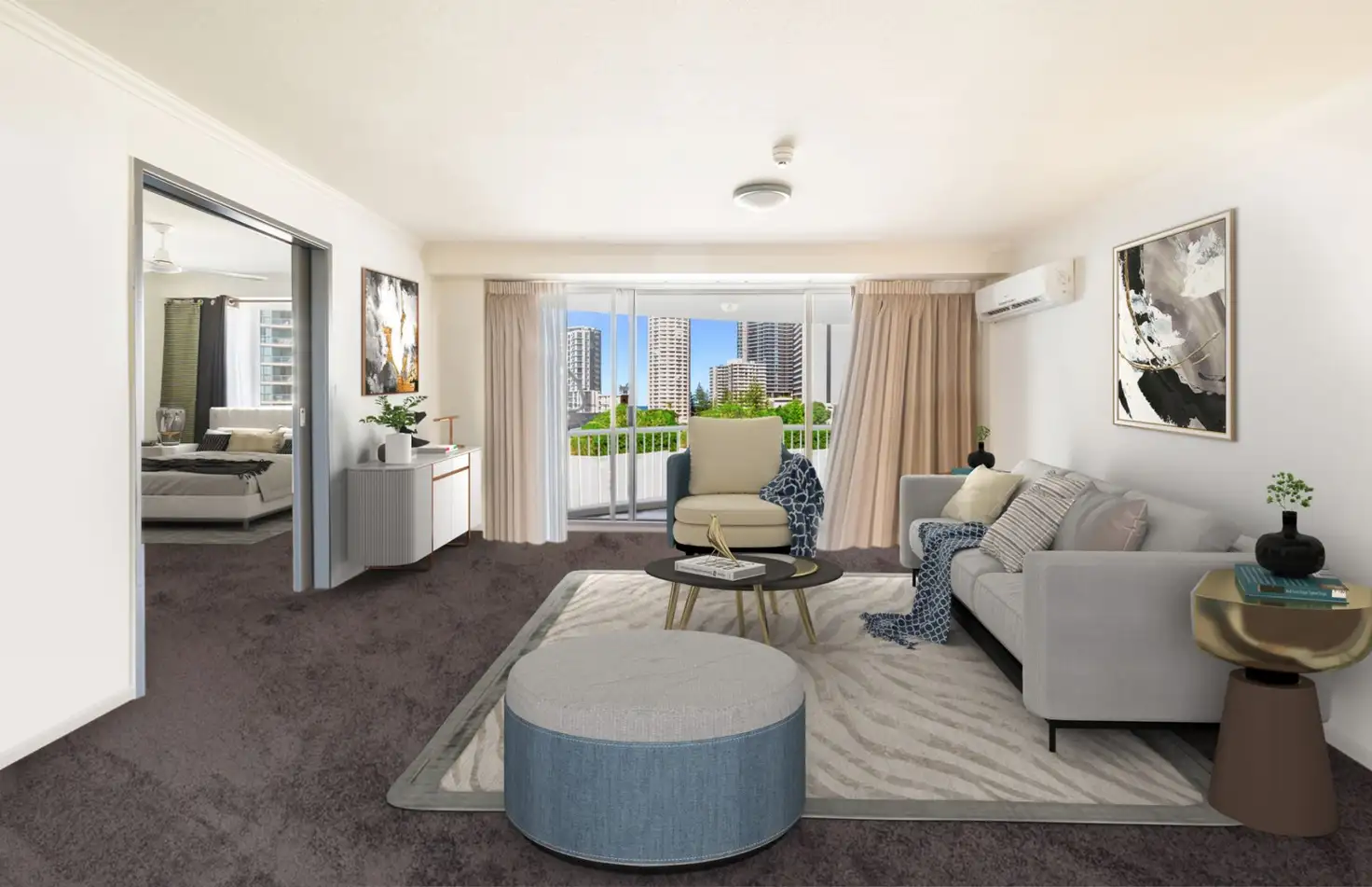 Main view of Homely apartment listing, Apt 628 & 629/55/132-138 Ferny Avenue, Surfers Paradise QLD 4217