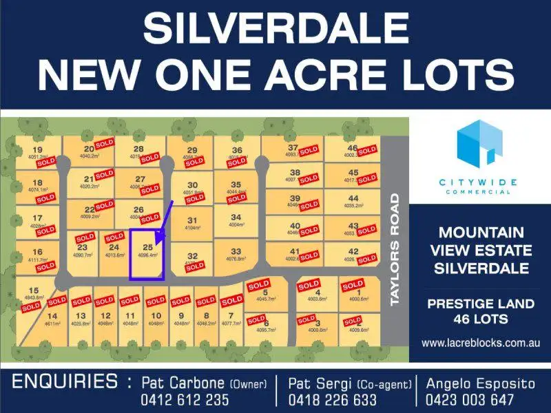 Main view of Homely land listing, LOT 25, 180 Taylors Road, Silverdale NSW 2752