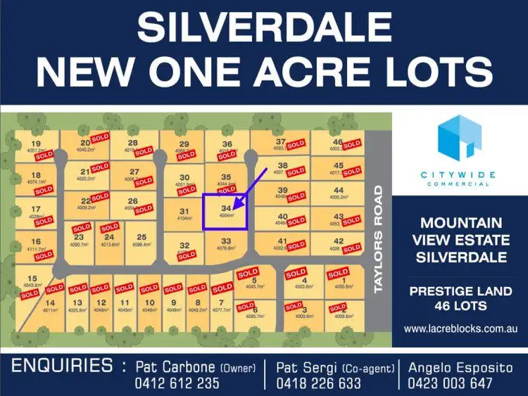 LOT 34, 180 Taylors Road, Silverdale NSW 2752