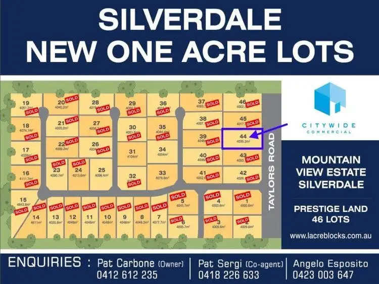 LOT 44, 180 Taylors Road, Silverdale NSW 2752