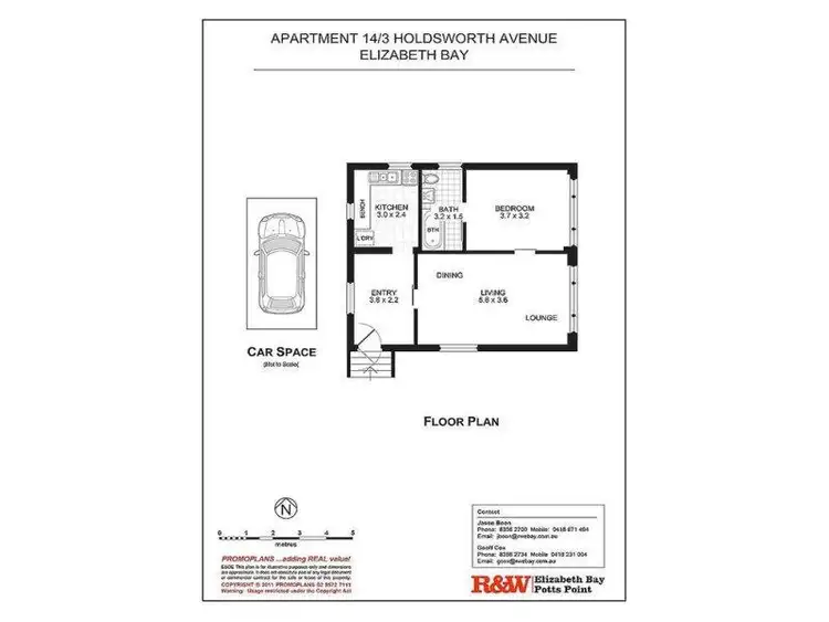 Fifth view of Homely apartment listing, 14/3 Holdsworth Avenue, Elizabeth Bay NSW 2011