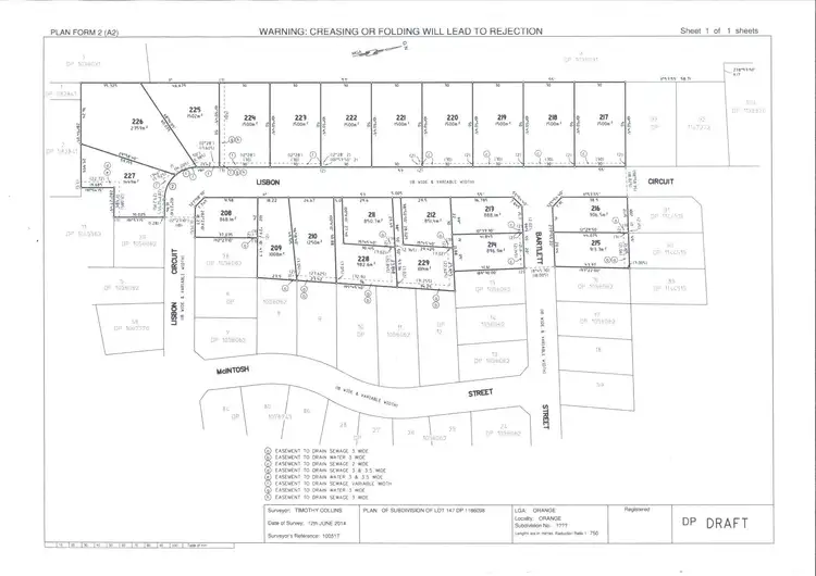 Main view of Homely land listing, Lot 209 Lisbon Circuit, Orange NSW 2800