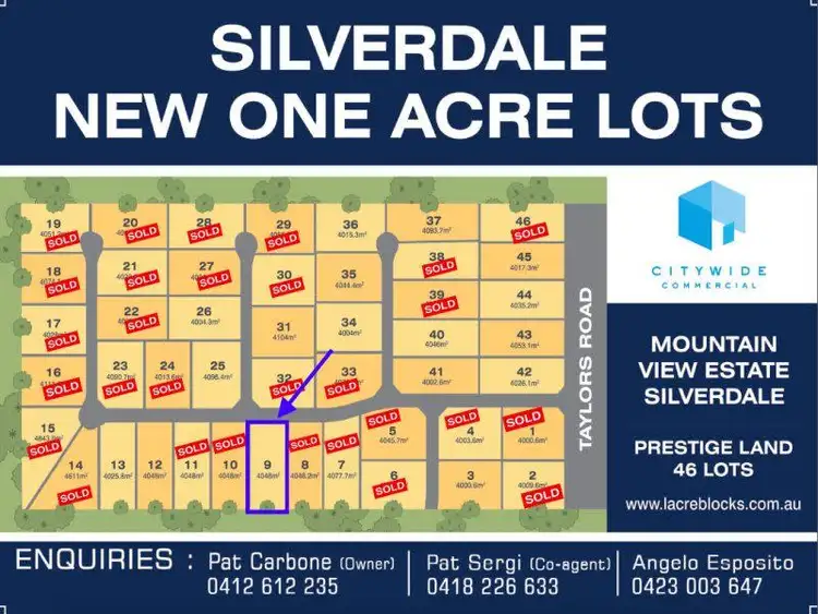 LOT 9, 180 Taylors Road, Silverdale NSW 2752