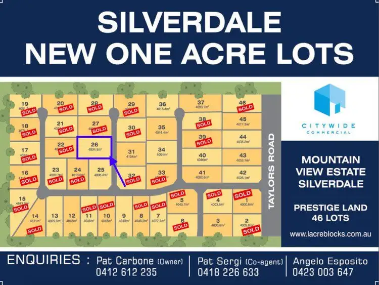 LOT 26, 180 Taylors Road, Silverdale NSW 2752