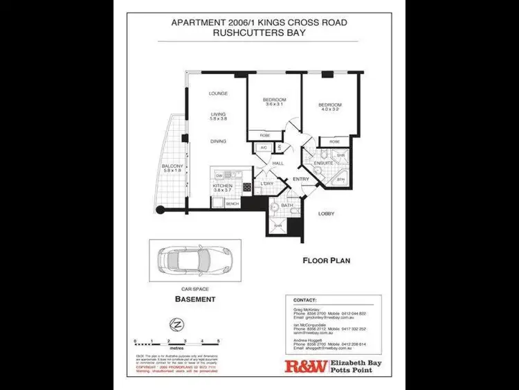 Fifth view of Homely apartment listing, 2006/1 Kings Cross Road, Rushcutters Bay NSW 2011