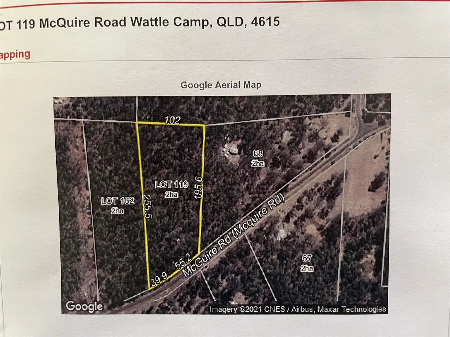 Main view of Homely land listing, Lot 119 McQuire Rd, Wattle Camp QLD 4615