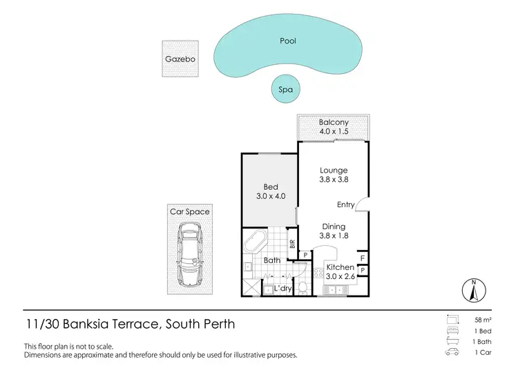 Third view of Homely apartment listing, Unit 11/30 Banksia Tce, South Perth WA 6151