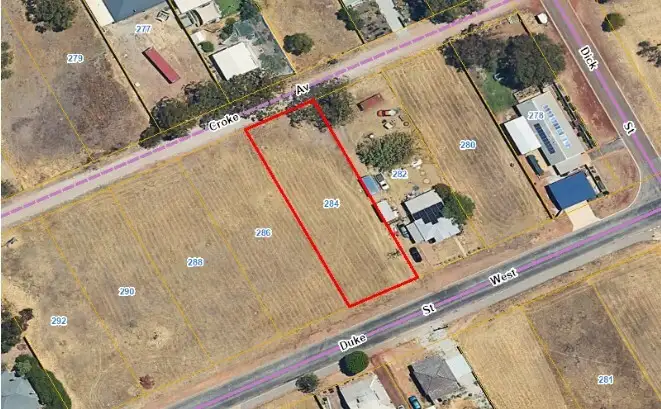 Main view of Homely land listing, 284 Duke Street West, Northam WA 6401