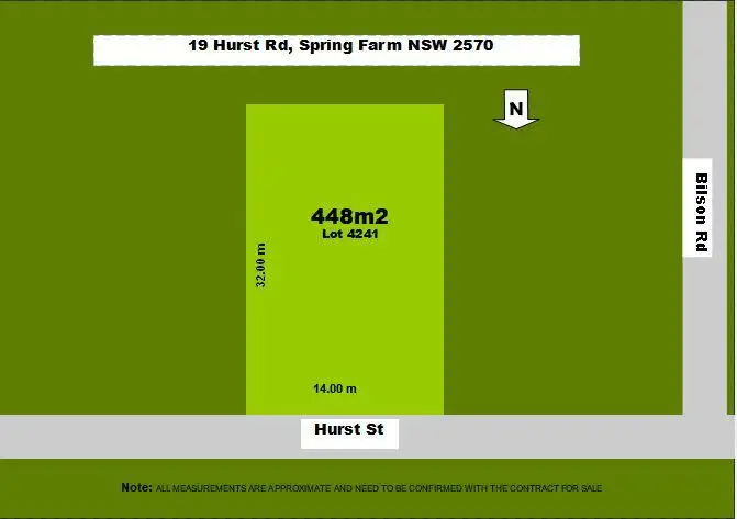Main view of Homely land listing, 19 Hurst St, Spring Farm NSW 2570