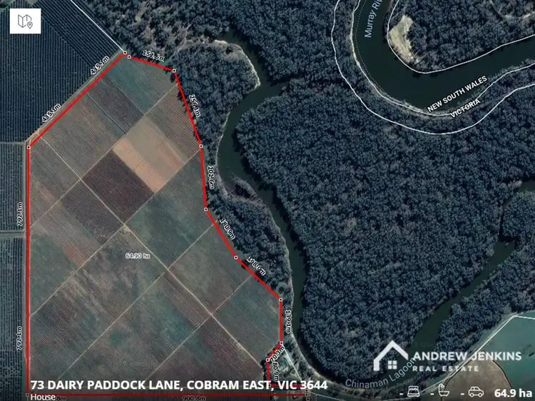 Main view of Homely rural property listing, 73 Dairy Paddock Lane, Cobram East VIC 3644