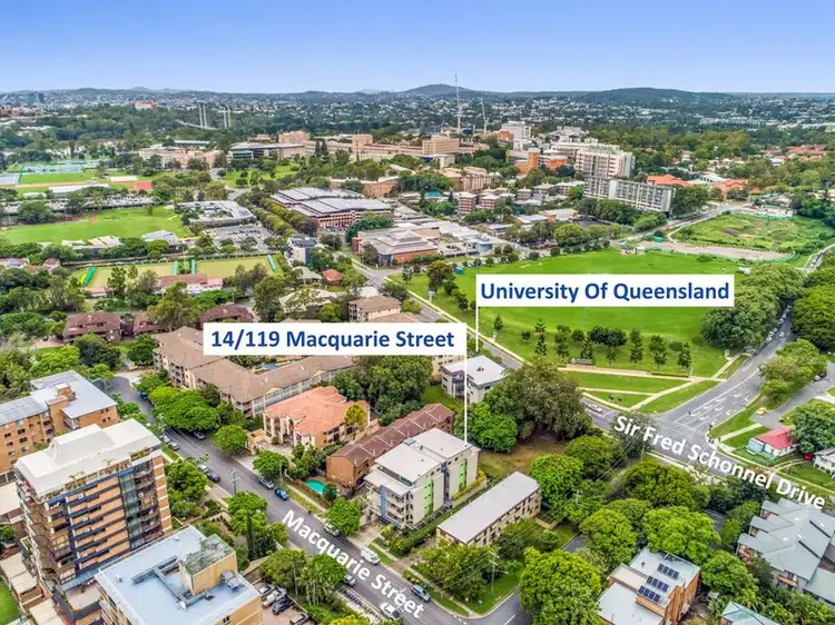 Main view of Homely unit listing, 14/119 Macquarie Street, St Lucia QLD 4067