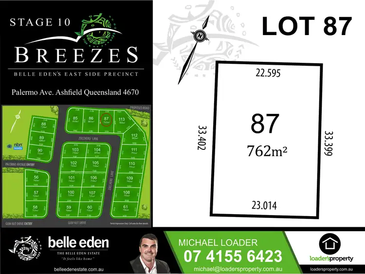 LOT 87 Zucchero Lane, Ashfield QLD 4670