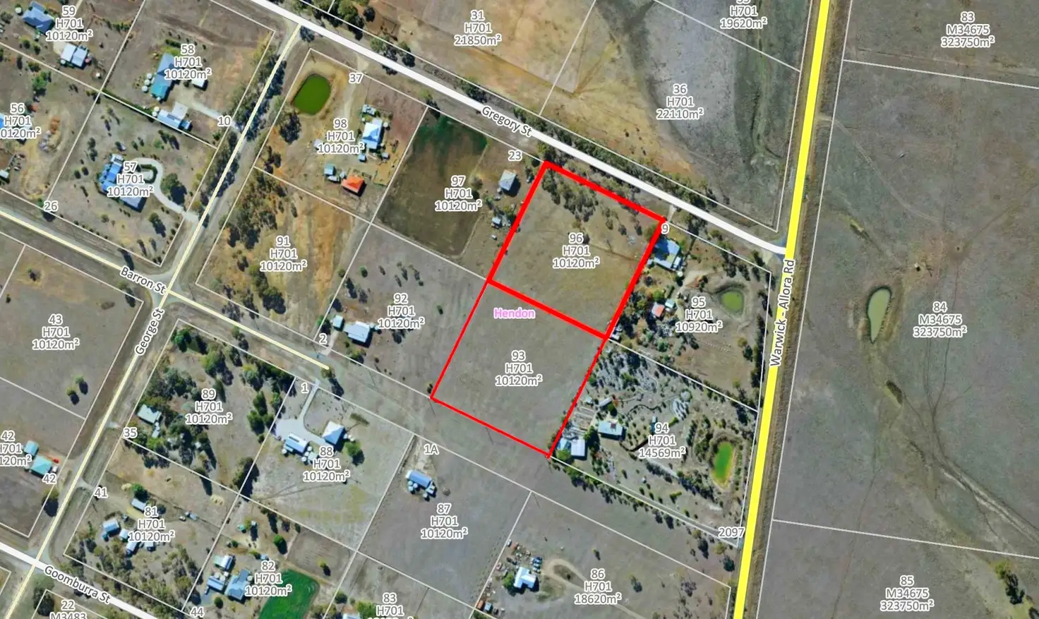 Main view of Homely land listing, Lots 96 & 93 Gregory Street, Hendon QLD 4362