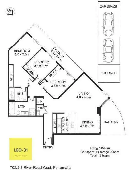 Seventh view of Homely apartment listing, Unit 702/2 River Rd W, Parramatta NSW 2150
