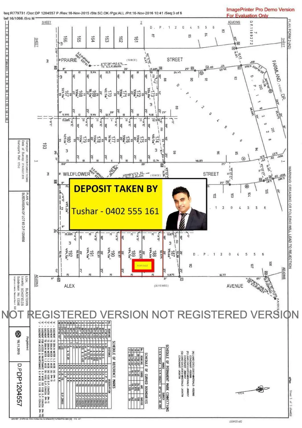 Main view of Homely land listing, L188 - 189 Alex Avenue, Schofields NSW 2762