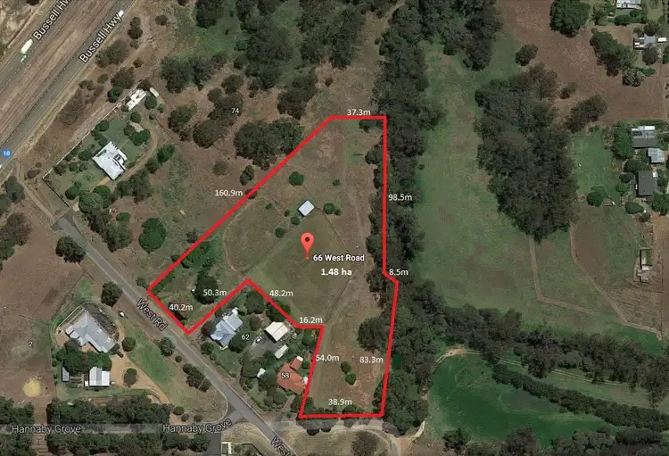 Main view of Homely land listing, 66 West Road, Capel WA 6271
