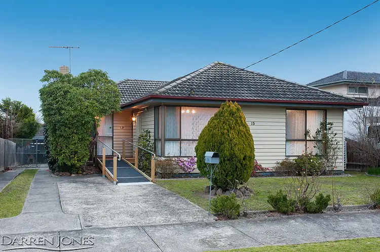 Main view of Homely house listing, 15 Yerrawa Drive, Watsonia VIC 3087