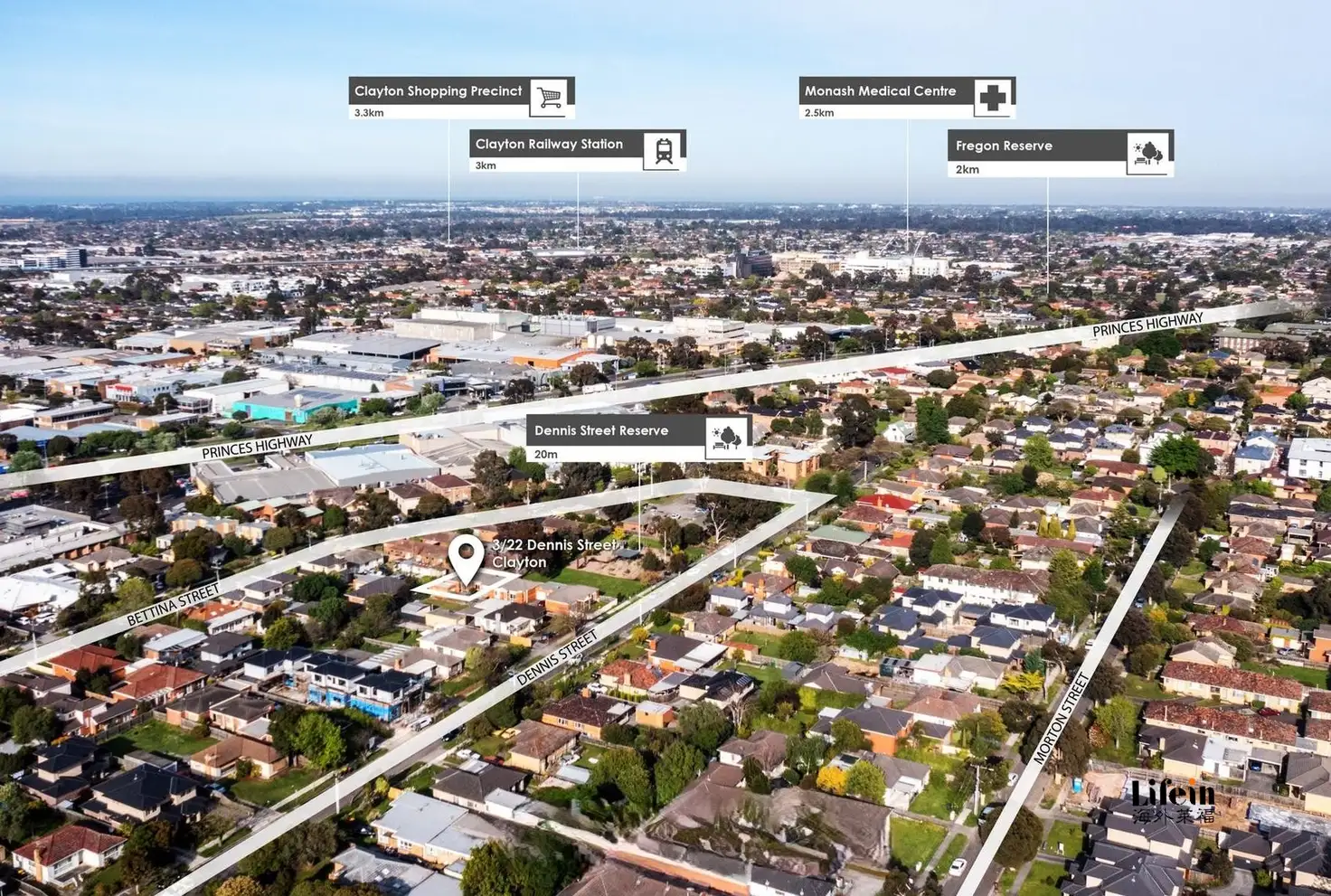 Main view of Homely unit listing, 3/22 Dennis Street, Clayton VIC 3168