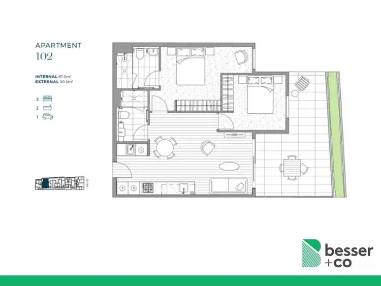 Second view of Homely apartment listing, 102/439 Bay Street, Brighton VIC 3186