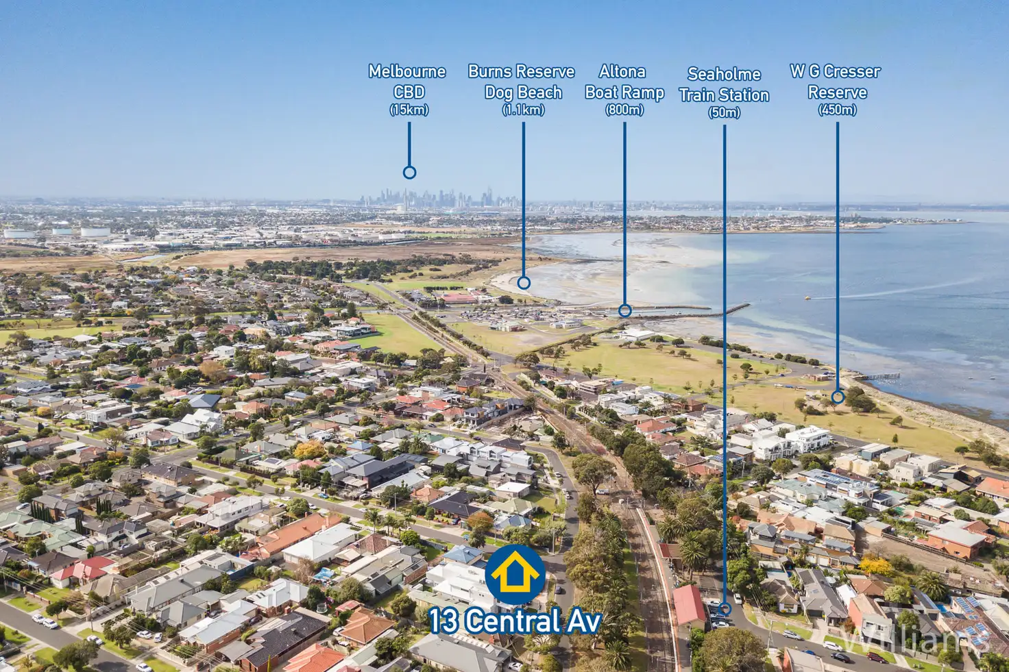 Main view of Homely house listing, 13 Central Avenue, Seaholme VIC 3018