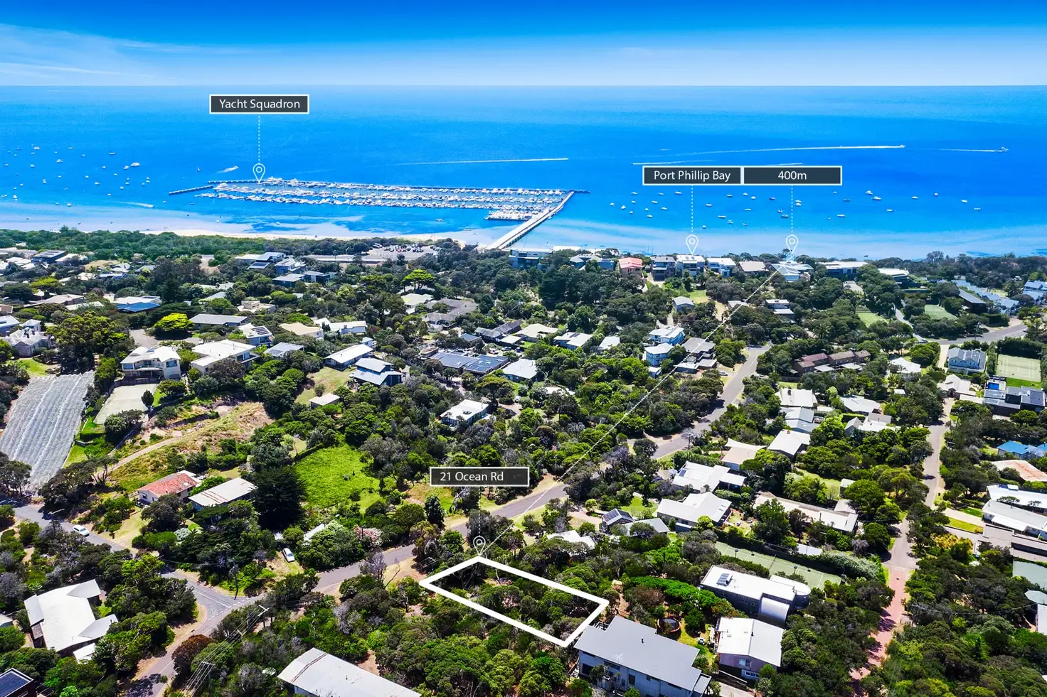 Main view of Homely land listing, 21 Ocean Road, Blairgowrie VIC 3942