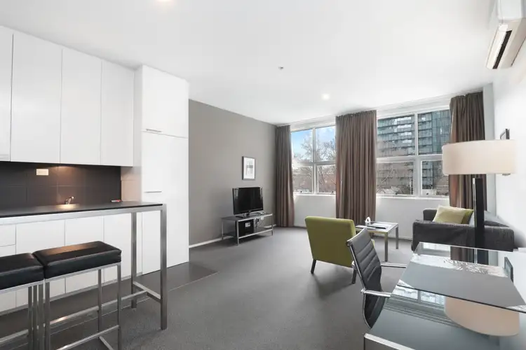 Main view of Homely serviced apartment listing, 505/100 Exhibition Street, Melbourne VIC 3000
