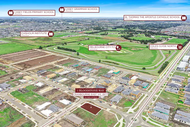 Main view of Homely land listing, 1 Bloodstone Way, Cranbourne East VIC 3977