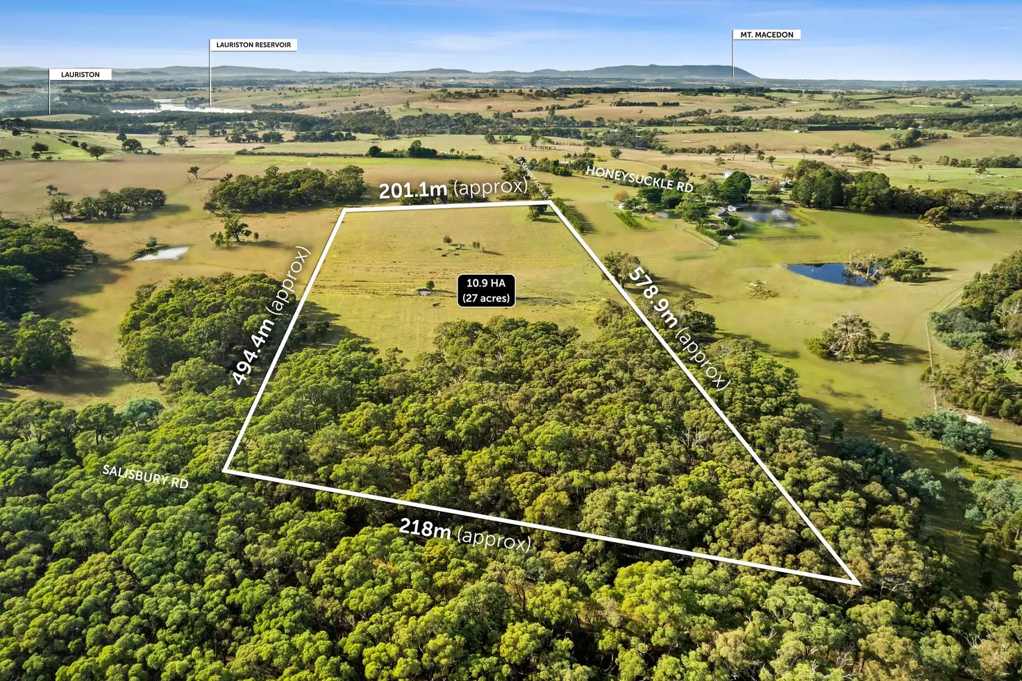 Main view of Homely land listing, CA15 Honeysuckle Road, Lauriston VIC 3444
