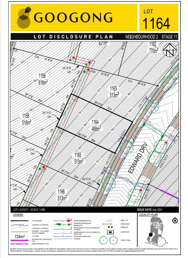 Main view of Homely land listing, Lot 1164 Edward Drive, Googong NSW 2620