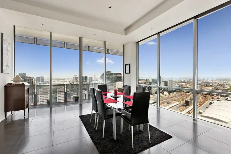 Second view of Homely apartment listing, 2702/620 Collins Street, Melbourne VIC 3000