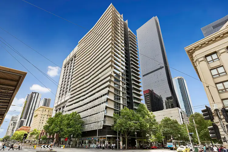 Main view of Homely apartment listing, 2702/620 Collins Street, Melbourne VIC 3000