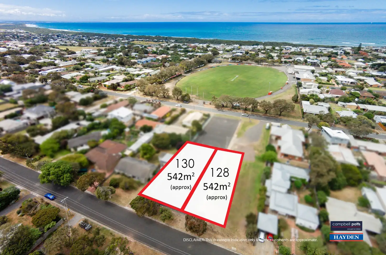 Main view of Homely land listing, 128 & 130 Asbury Street, Ocean Grove VIC 3226